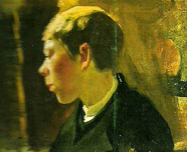 Carl Larsson gosshuvud France oil painting art